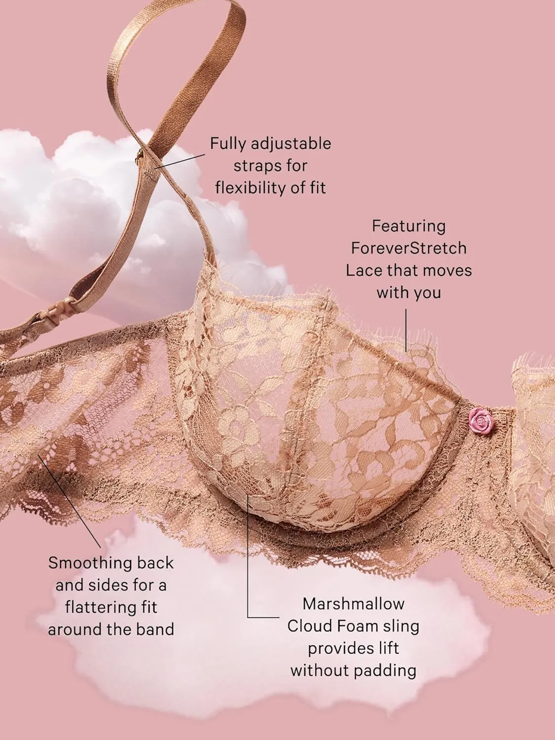 Victoria's Secret Women's Dream Angels Wicked Unlined Balconette Bra, Bras for Women (32A-38DDD)