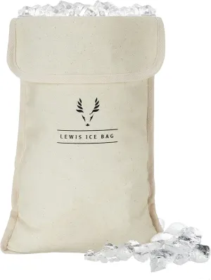 Viski Bartender’s Lewis Ice Bag - Extra Large Professional Grade Canvas Ice Crushing Bag with Reinforced Seams for Chilled Cocktails - 10″ x 18″ Set of 1 Natural