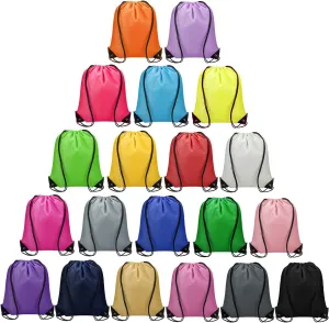 Vorspack Drawstring Backpack 20 Pieces for Party Gym Sport Trip