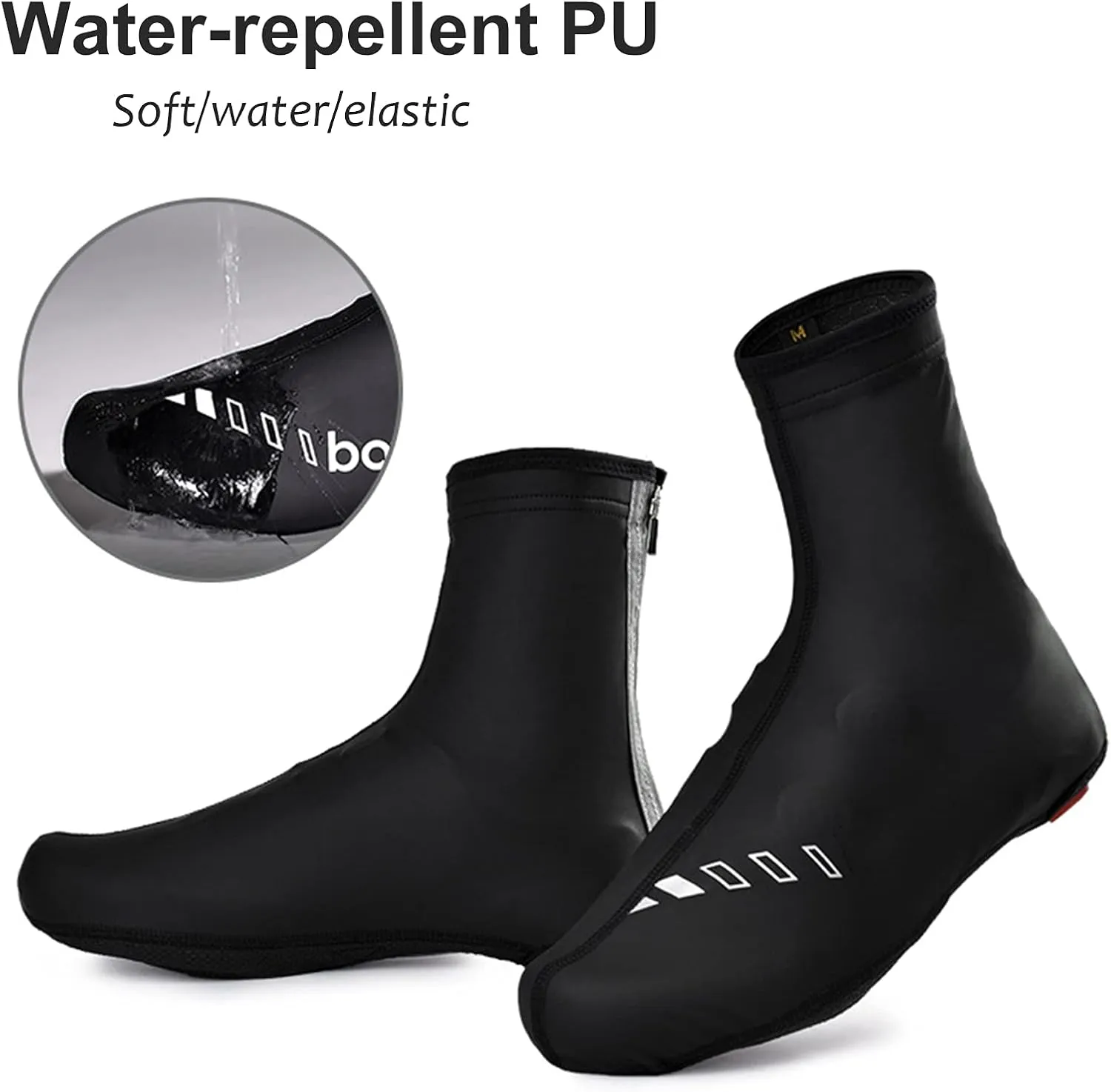 Waterproof Cycling Shoe Covers Winter Warm Overshoes, Water Resistant Bike Shoes Cover Thermal Non-Slip Men Women for MTB Mountain Road Bicycle Shoes