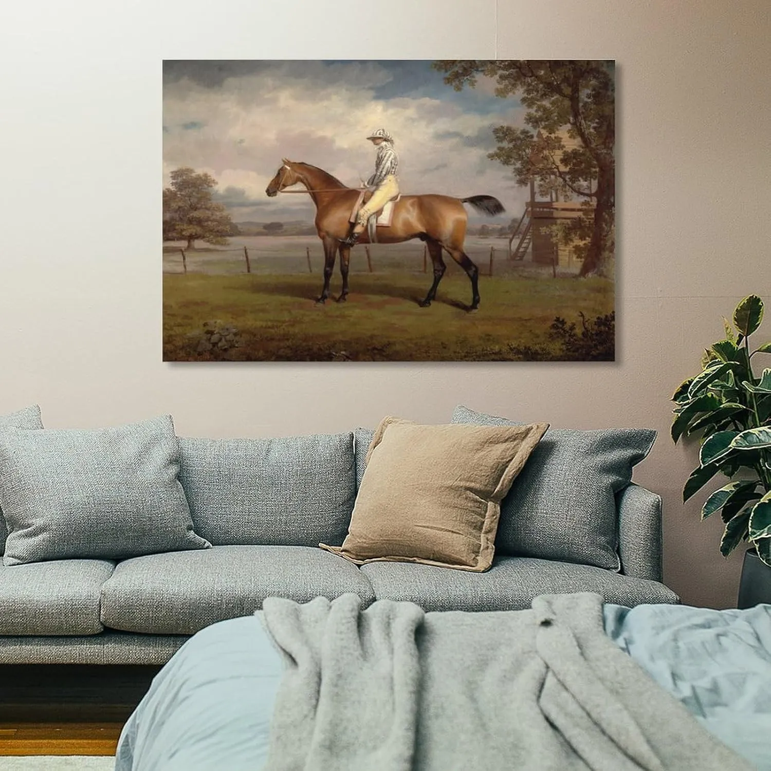 WBCNG Portrait of A Racehorse - 18th Century Oil Painting - George Garrard Canvas Wall Art Print Poster For Home School Office Decor Unframe-style 12x18inch(30x45cm)