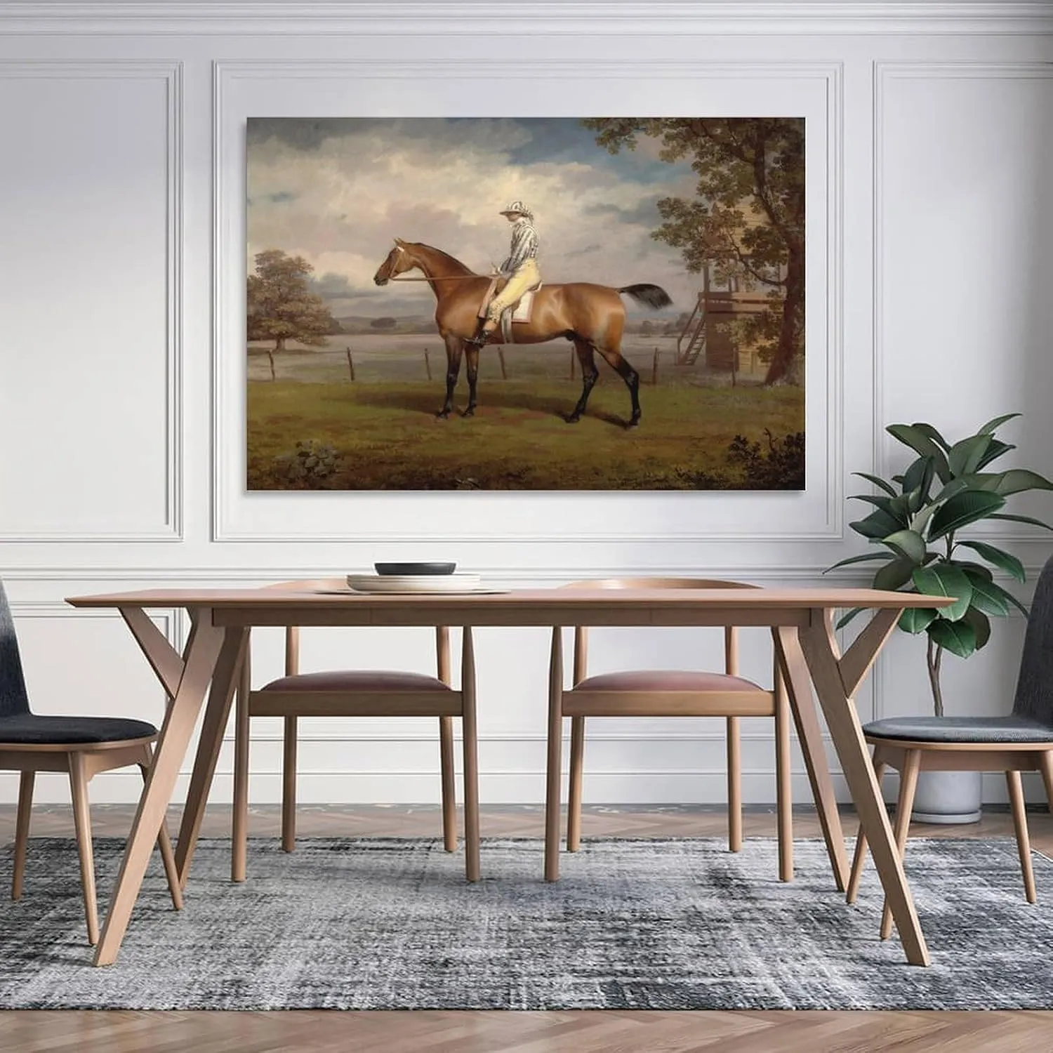 WBCNG Portrait of A Racehorse - 18th Century Oil Painting - George Garrard Canvas Wall Art Print Poster For Home School Office Decor Unframe-style 12x18inch(30x45cm)