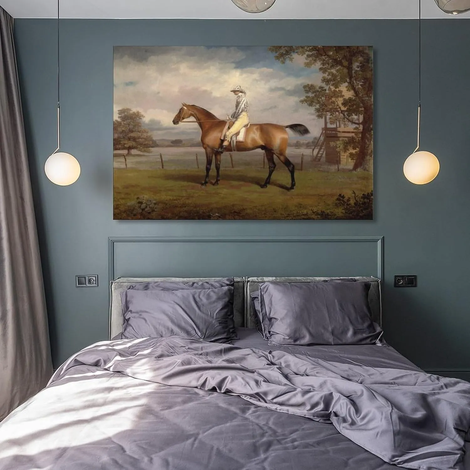 WBCNG Portrait of A Racehorse - 18th Century Oil Painting - George Garrard Canvas Wall Art Print Poster For Home School Office Decor Unframe-style 12x18inch(30x45cm)