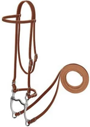 Weaver Leather Harness Leather Pony Browband Bridle with Single Cheek Buckle, Sunset