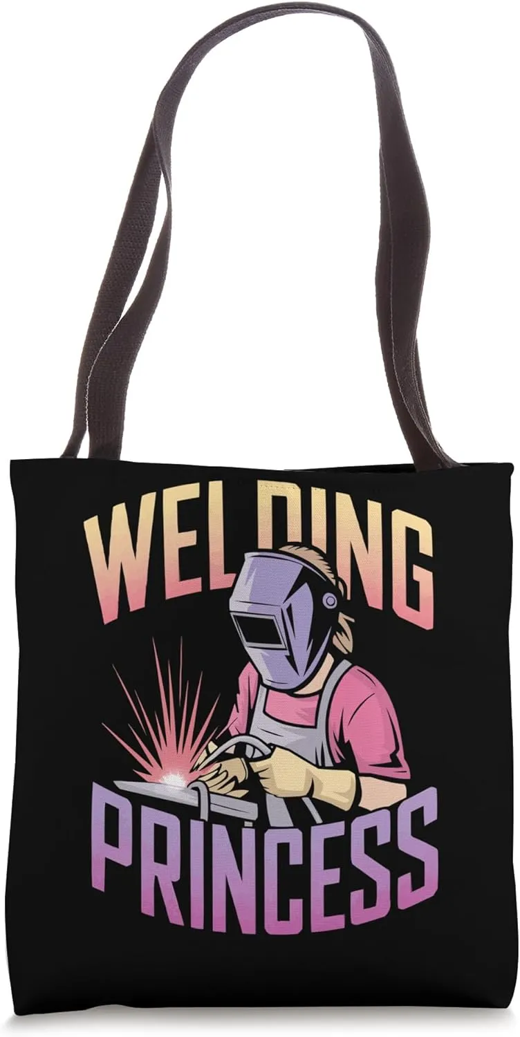 Welder Girl Weld Profession Metal Worker Welding Tote Bag