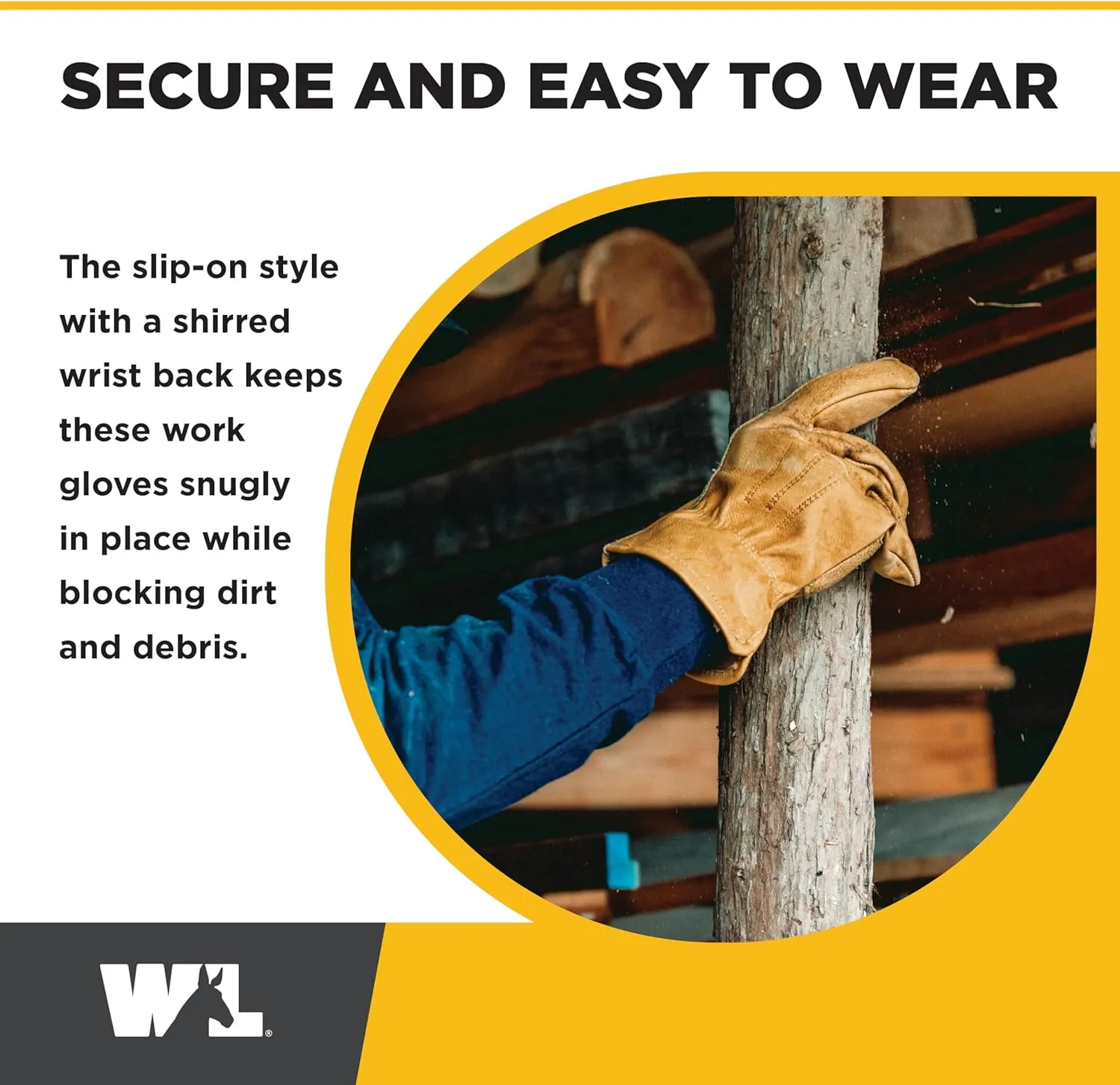 Wells Lamont Leather Work Gloves for Men, Reinforced Cowhide with Palm Patch, Saddletan, X-Large (1129XL)
