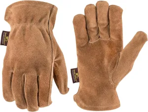 Wells Lamont Leather Work Gloves, Suede Cowhide, Medium (1012M) , Brown