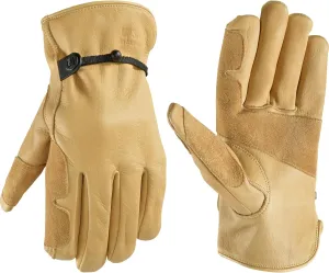 Wells Lamont Men's Work Gloves Full Leather Cowhide Reinforced Leather Palm Timber, XX-Large (1140XX)