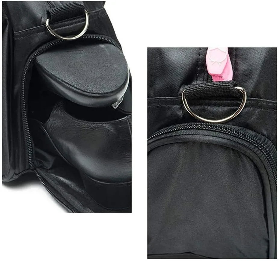 WENDYWU Girl's and Women's Ballet Dance Sports Gym Duffel Bag Travel Carry Duffel Shoulder Crossbody Bag