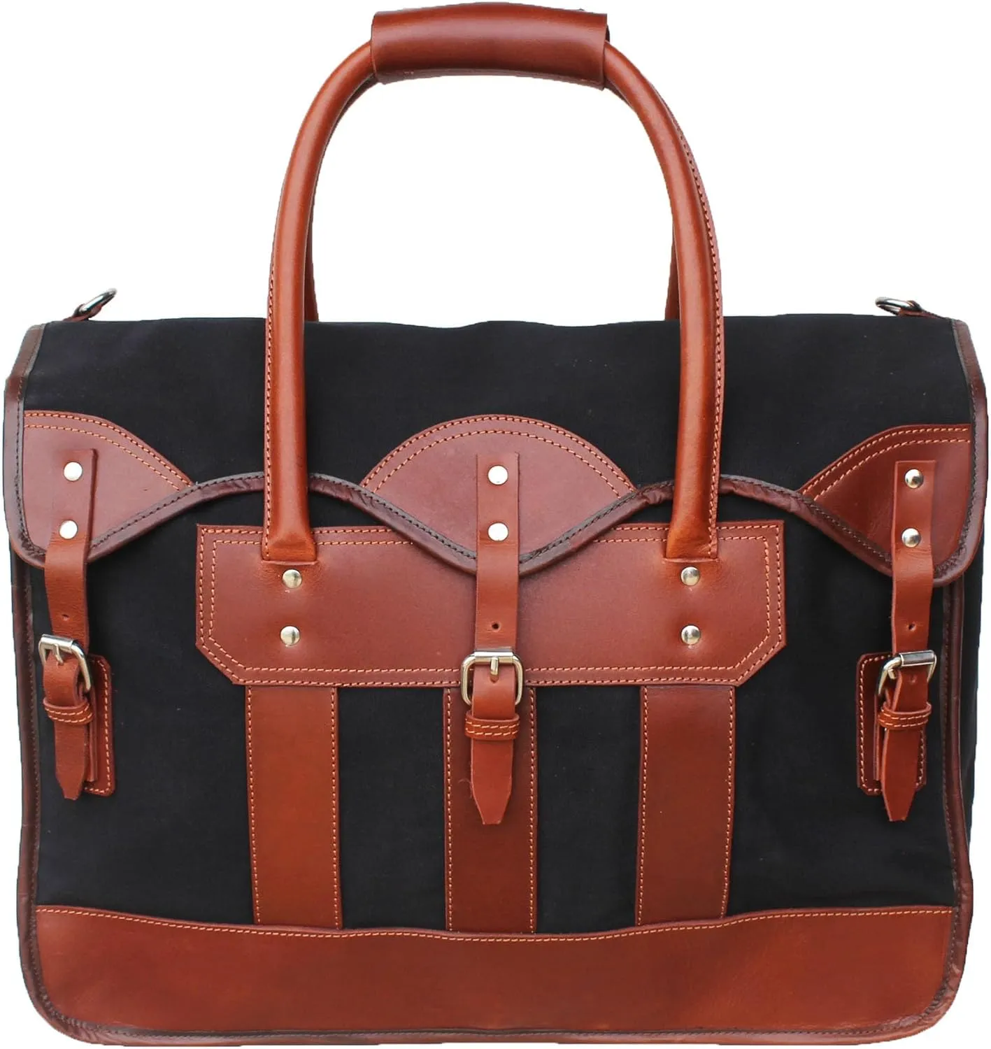 Western Canvas Leather Woven Carry-On Travel Weekender Duffle Gym Bag 18SKD Canvas