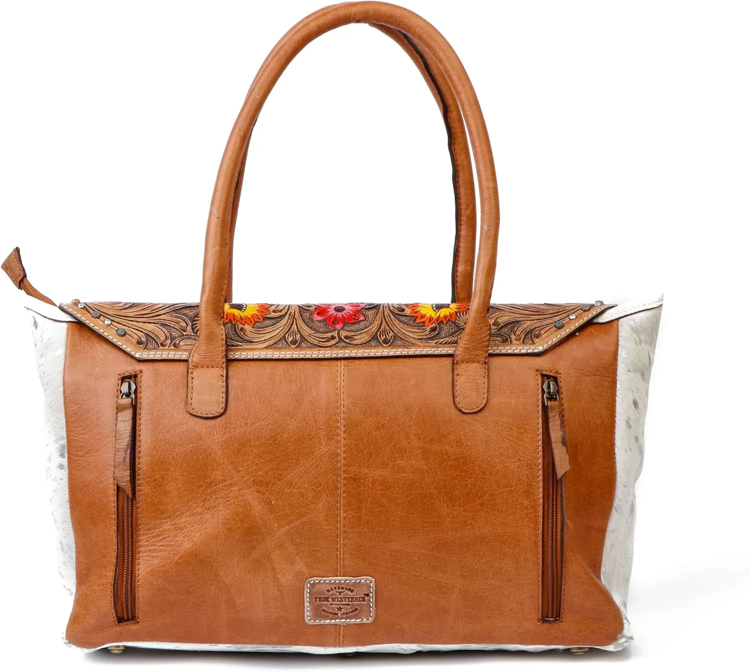 Western Handmade Genuine Leather Bag | Hand-Tooled Artisan Purse for Women | Spacious, Durable, and Stylish Shoulder Handbag with Premium Leather and Detailed Craftsmanship | Perfect for Everyday Use