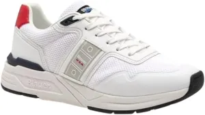 White S5RAY05/KNI Men's Sneakers Reinforced Heel Heel Rubber Bottom Contrast Height 4 cm