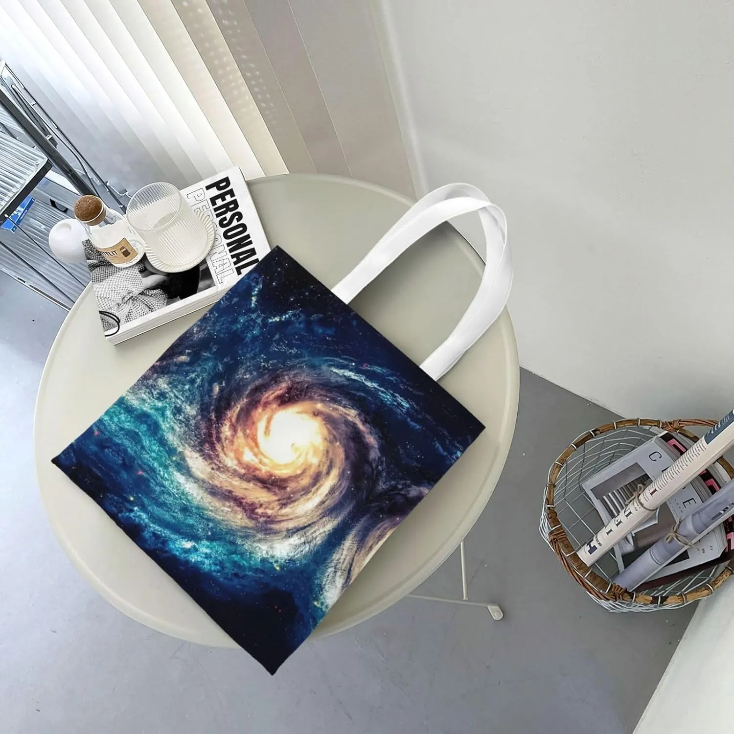 Wild Animals Print Large Canvas Beach Travel Reusable Grocery Shopping Tote Bag Portable Storage Handbag