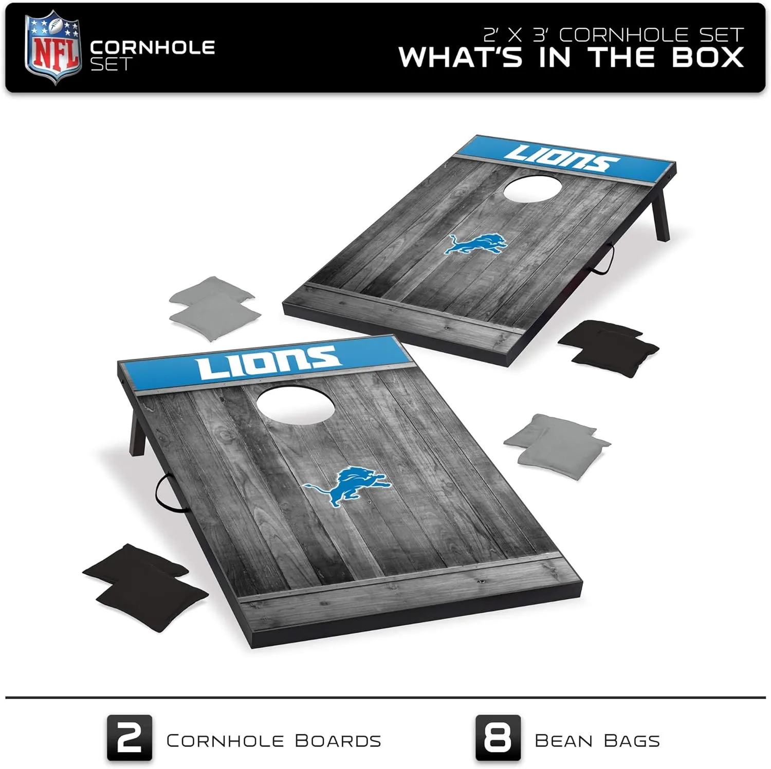 Wild Sports 2'x3' MDF Wood NFL Cornhole Set