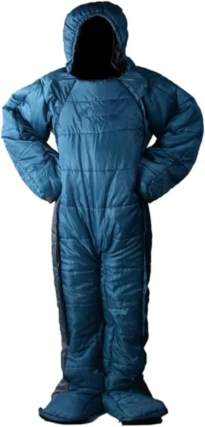 Wing Enterprises Adult Wearable Sleeping Bag Suit for Camping, Standing 3 Season Full Body Sleeping Wear for Travel Outdoor Hiking,Human Shaped,Zipper Design,L