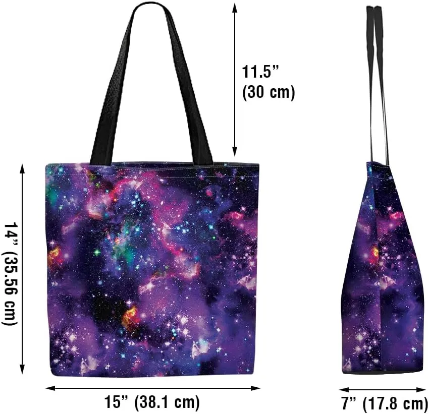 WIRESTER Big Tote Bag With Inner Pocket, Reusable Canvas Tote Bag for Women Girl, Beach Bag, Grocery Shopping Bag, Travel Bag