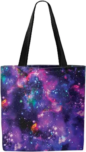 WIRESTER Big Tote Bag With Inner Pocket, Reusable Canvas Tote Bag for Women Girl, Beach Bag, Grocery Shopping Bag, Travel Bag
