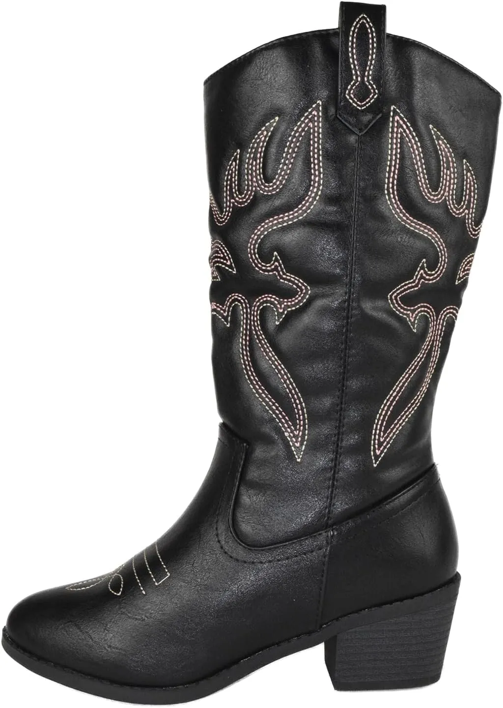 Women Cowgirl Cowboy Stitched Mid Calf Forever Boots Pointy Toe Western