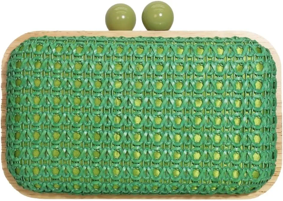 Women Straw Clutch Handwoven Summer Evening Purse Formal Straw Handbag Wedding Party Beach Bag Wicker Purse