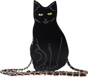 Womens Black Cat Purse Crossbody Bags Girls Bat Wing Spider Web Shoulder Bags Flamingo Animal Purse Chic Clutch Bags
