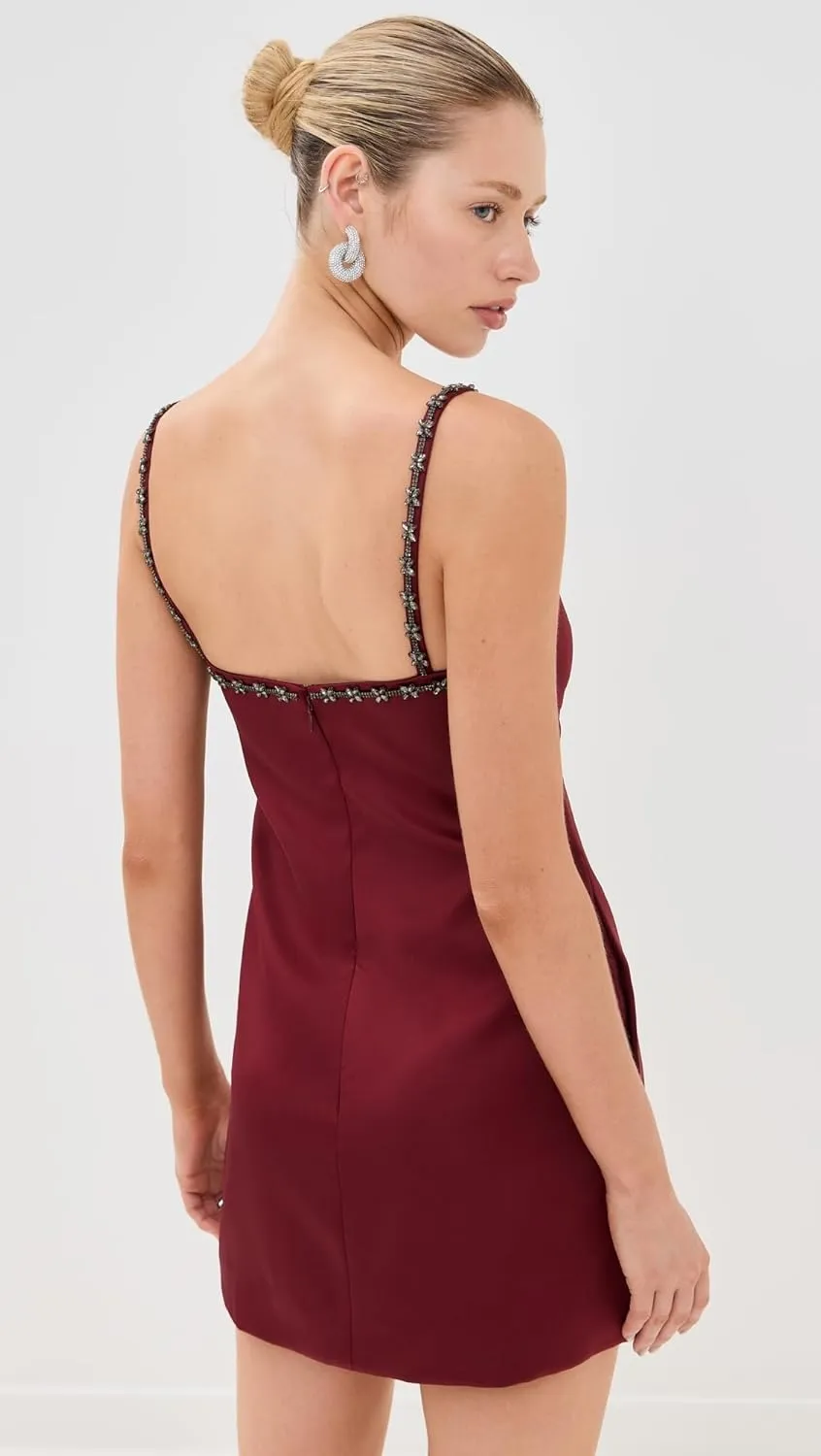 Women's Satin Strappy Mini Dress