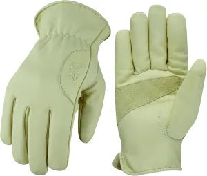 Work Gloves Cowhide Leather Reinforced Durable Construction Hand Tools Driving Gardening Work Safety Gloves