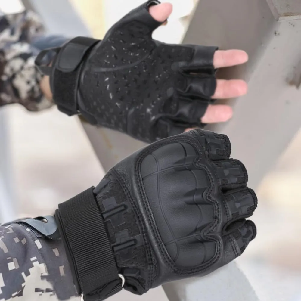 WTACTFUL Fingerless Tactical Gloves for Men, Airsoft Motorcycle Cycling Outdoor
