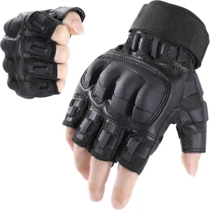 WTACTFUL Fingerless Tactical Gloves for Men, Airsoft Motorcycle Cycling Outdoor