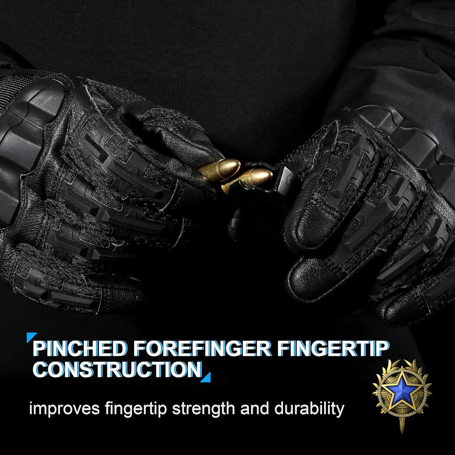 WTACTFUL Rubber Guard Tactical Gloves for Men Touchscreen Airsoft Motorcycle Hunting Outdoor