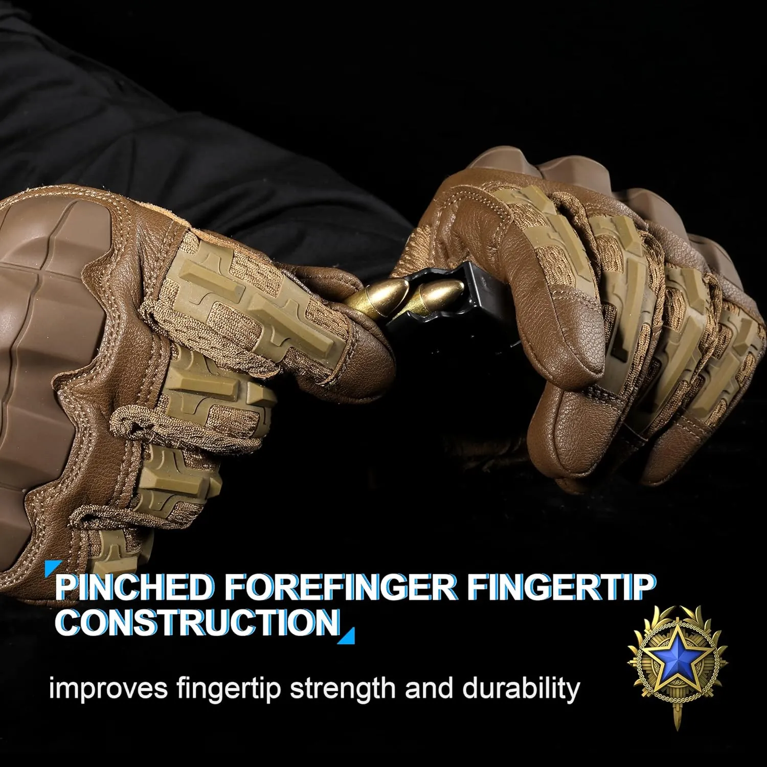 WTACTFUL Rubber Guard Tactical Gloves for Men Touchscreen Airsoft Motorcycle Hunting Outdoor