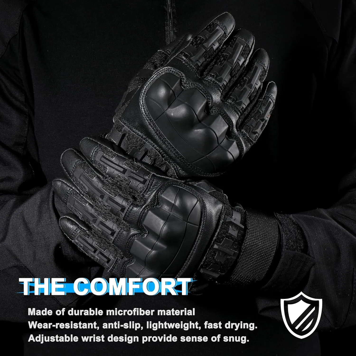WTACTFUL Rubber Guard Tactical Gloves for Men Touchscreen Airsoft Motorcycle Hunting Outdoor