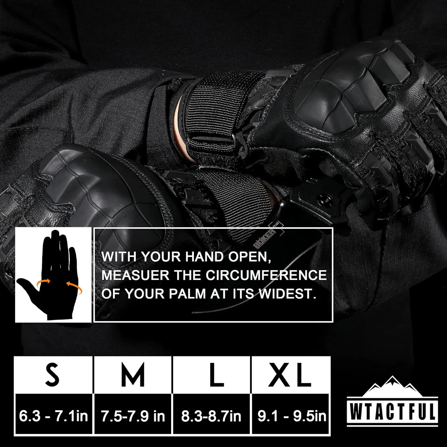 WTACTFUL Rubber Guard Tactical Gloves for Men Touchscreen Airsoft Motorcycle Hunting Outdoor