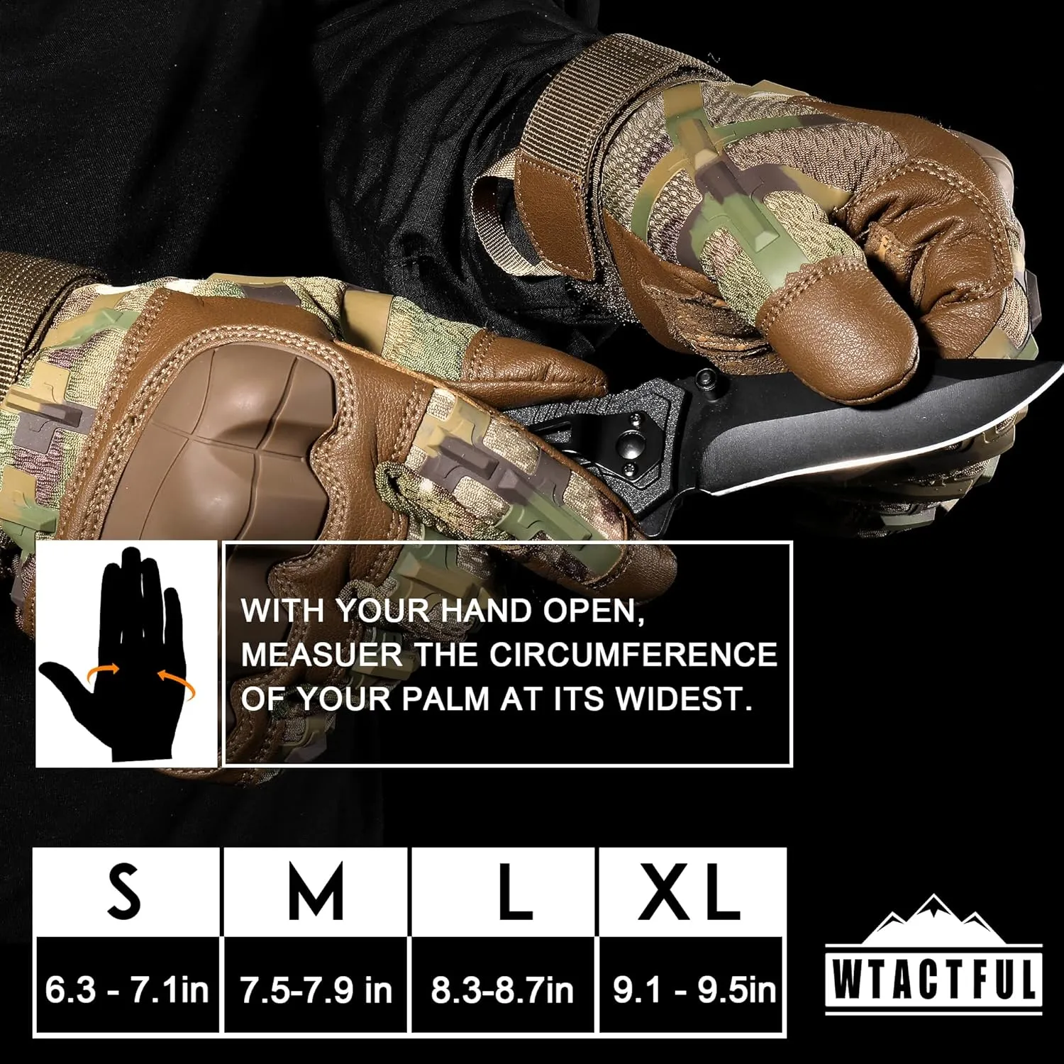 WTACTFUL Rubber Guard Tactical Gloves for Men Touchscreen Airsoft Motorcycle Hunting Outdoor