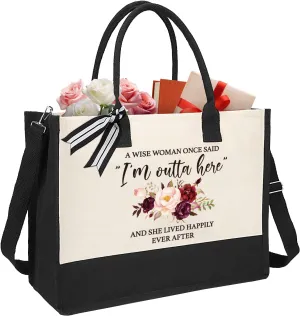XIKAINUO Thank You Gifts for Women Canvas Tote Bag, Gifts for Coworker, Boss Lady, Manager