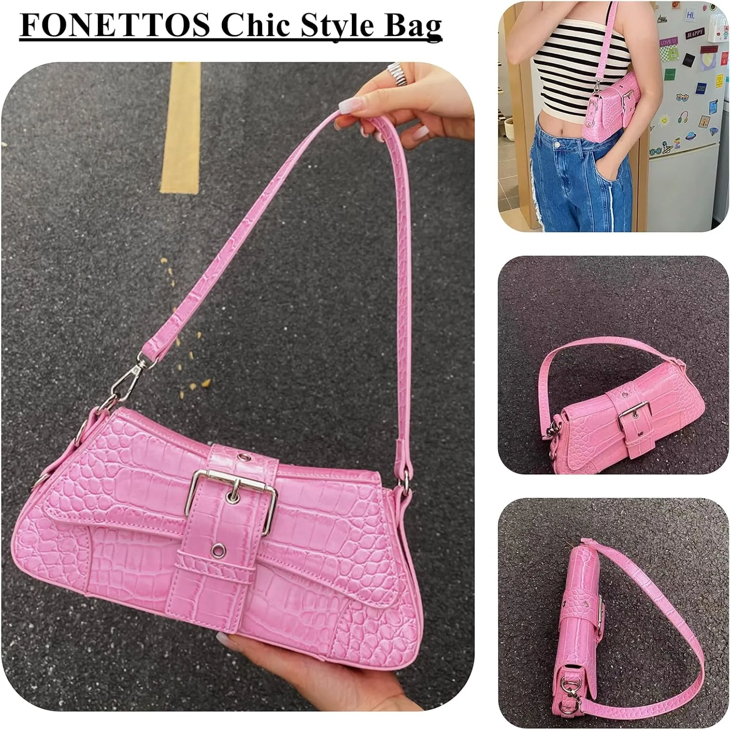 Y2K Punk Funky Bag, Sourpuss Goth Crossbody Sfly Unique Purse Novelty Rock Women Shoulder Bags Girls Handbag
