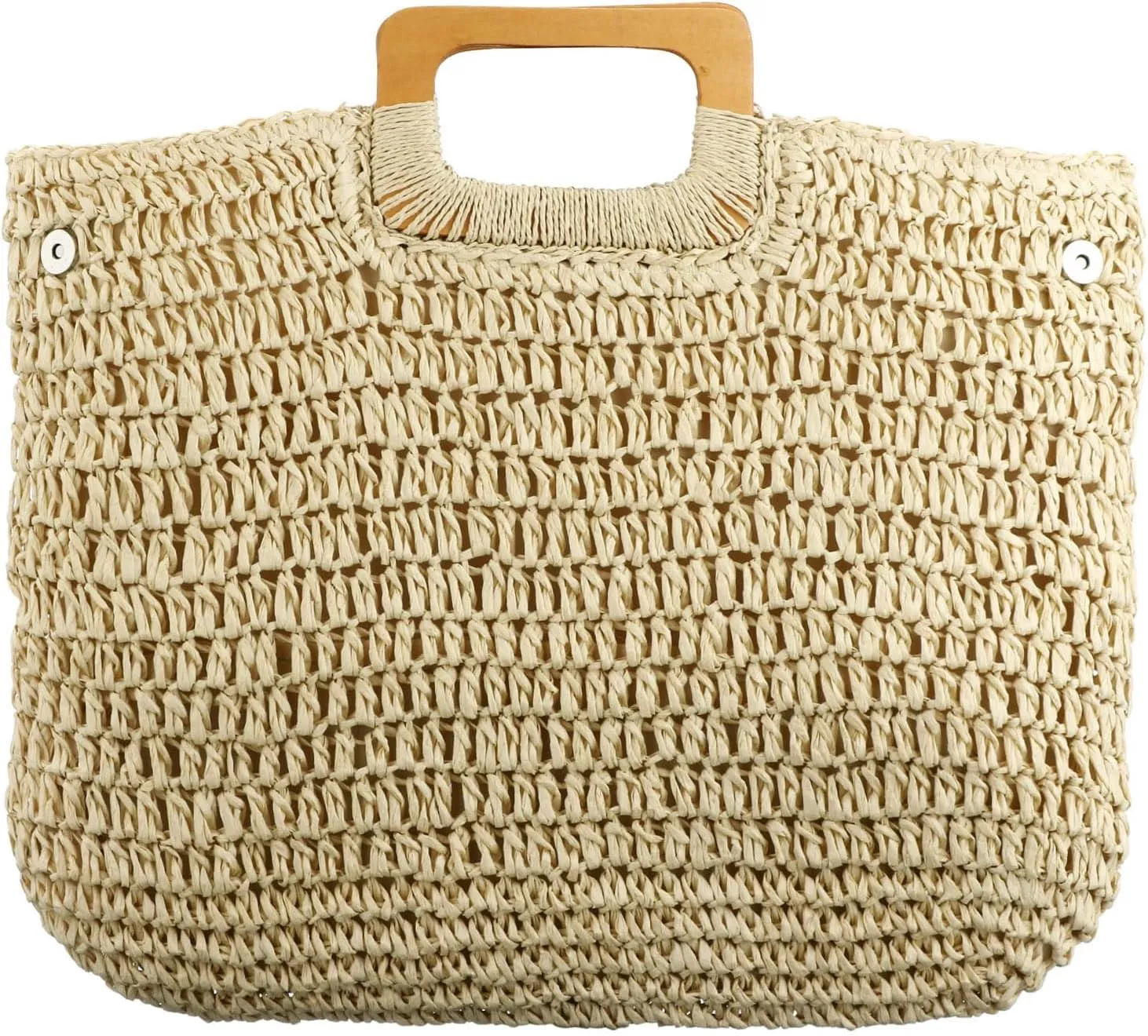 YYW Large Handwoven Straw Bag Travel Shopping Handbag Woven Straw Beach Bag for Women Girls