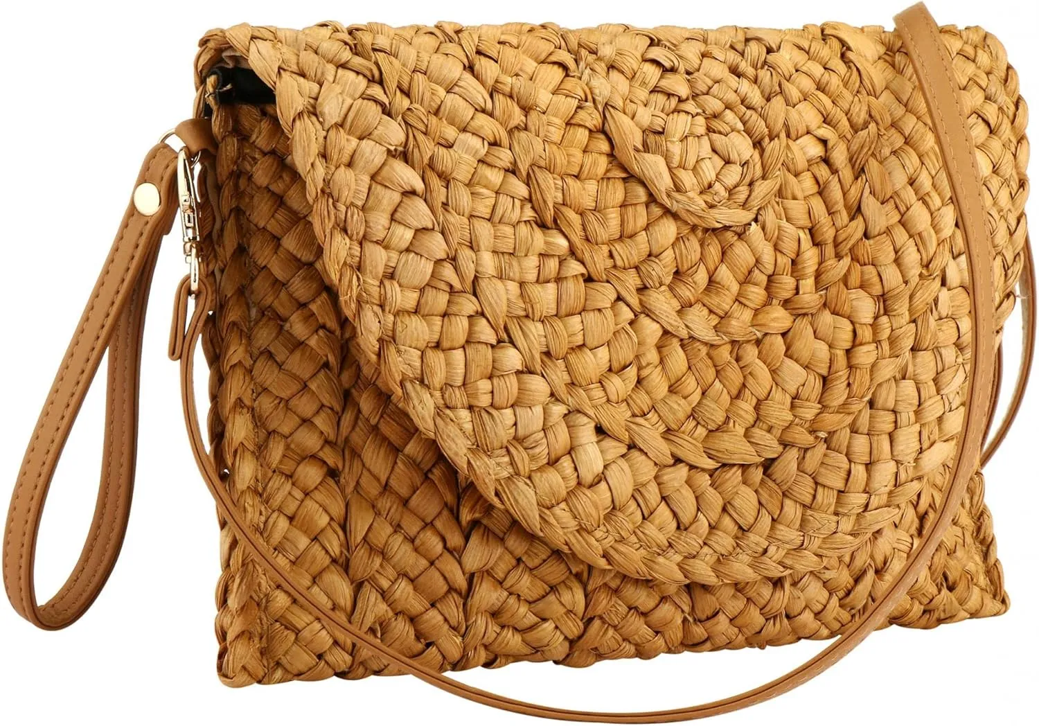 YYW Summer Straw Clutch Envelope Woven Shoulder Bag Crossbody Handbag Purse Wallet for Women