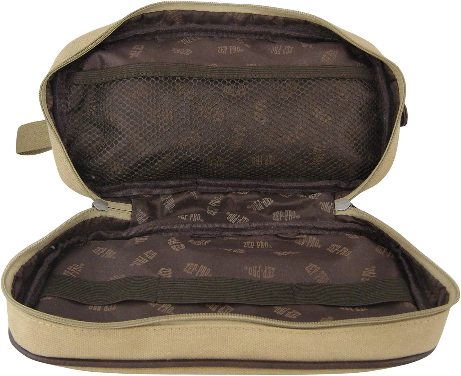 ZEP-PRO Khaki Canvas Concho Toiletry Bag