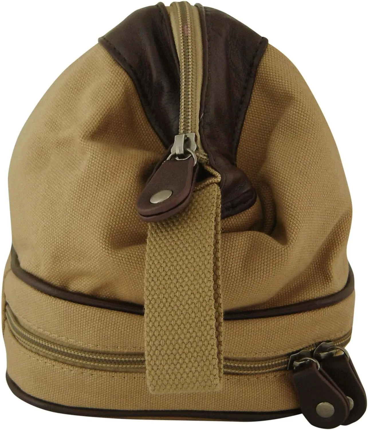 ZEP-PRO Khaki Canvas Concho Toiletry Bag