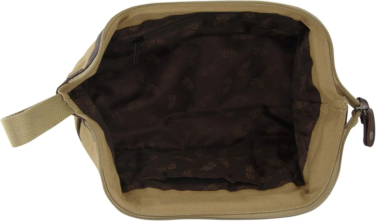 ZEP-PRO Khaki Canvas Concho Toiletry Bag