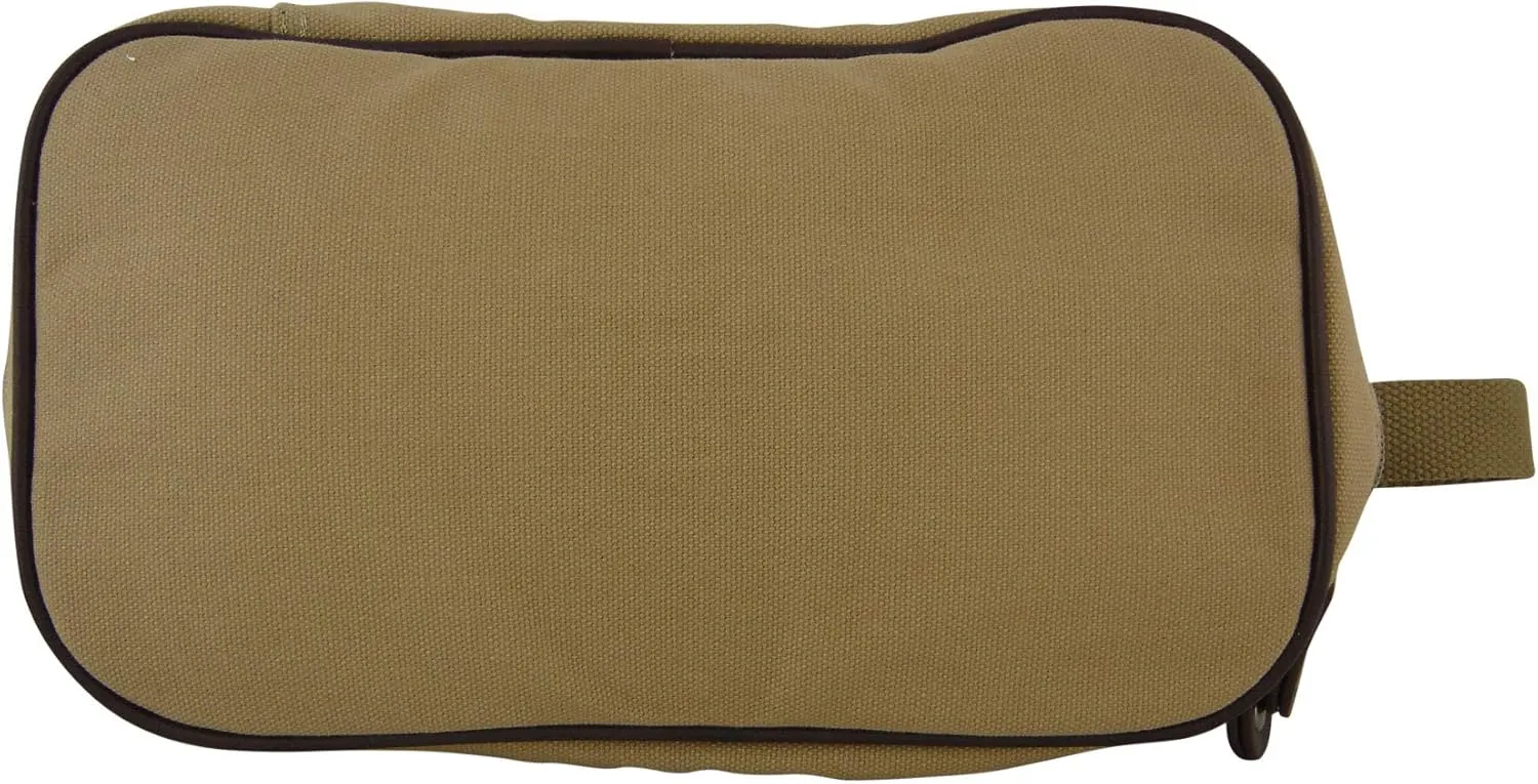 ZEP-PRO Khaki Canvas Concho Toiletry Bag