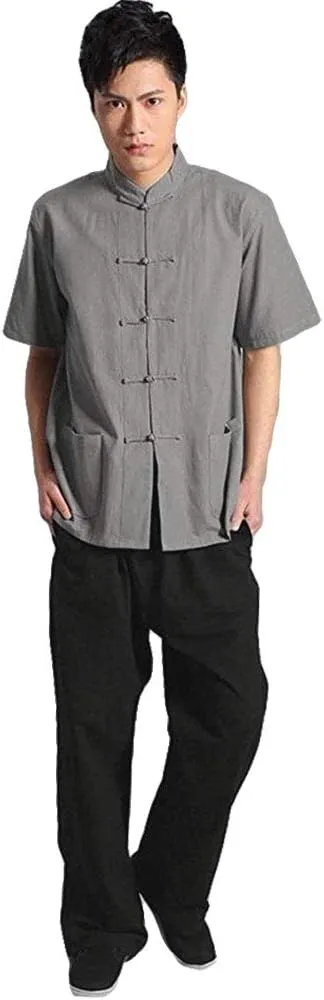 ZooBoo Tai Chi Clothing Wing Chun Kung Fu Clothes Short Sleeves Tang Shirt