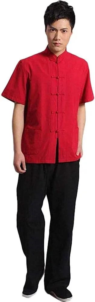 ZooBoo Tai Chi Clothing Wing Chun Kung Fu Clothes Short Sleeves Tang Shirt