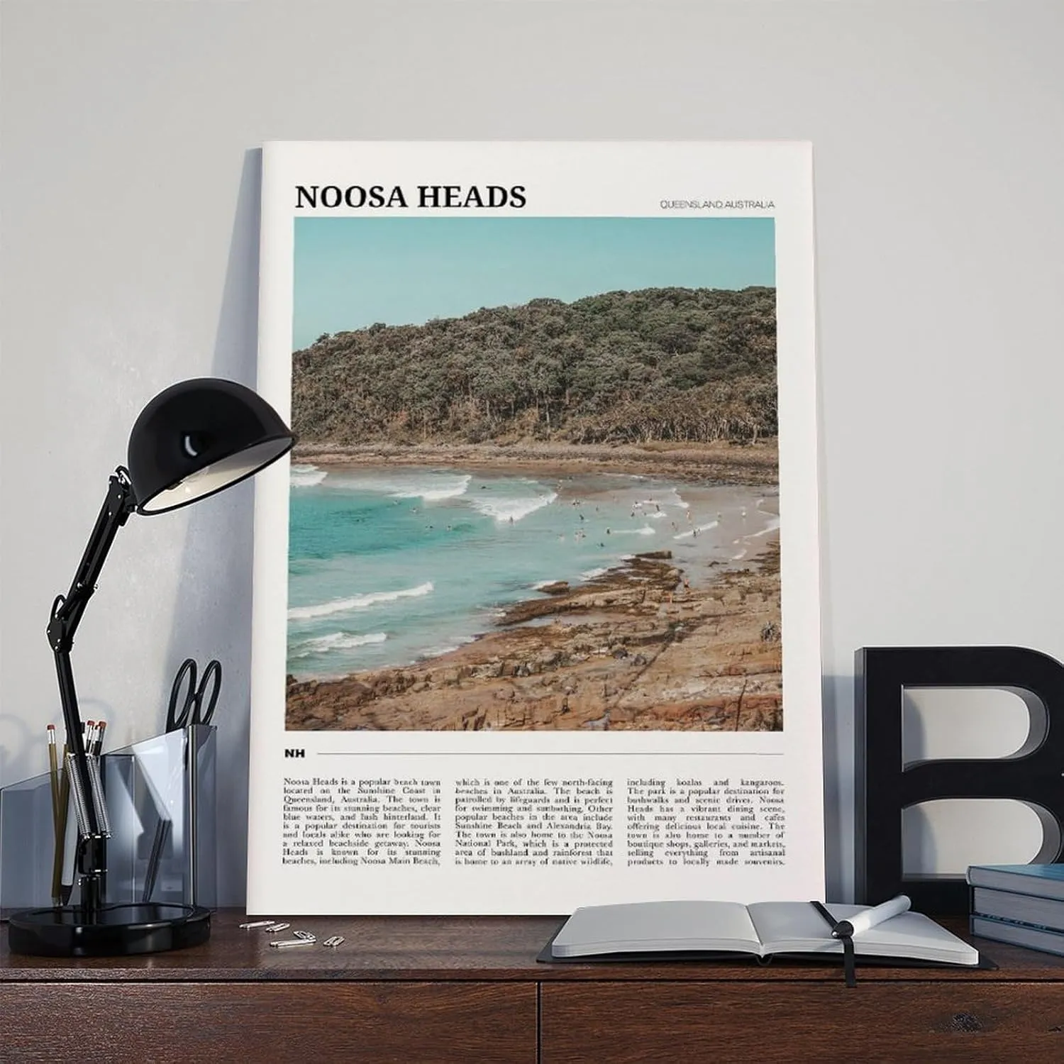 ZZLLZ Noosa Heads Travel Poster Canvas Poster Wall Art Bedroom Decor Office Room Kitchen Decor Gift 20x30inch(50x75cm)