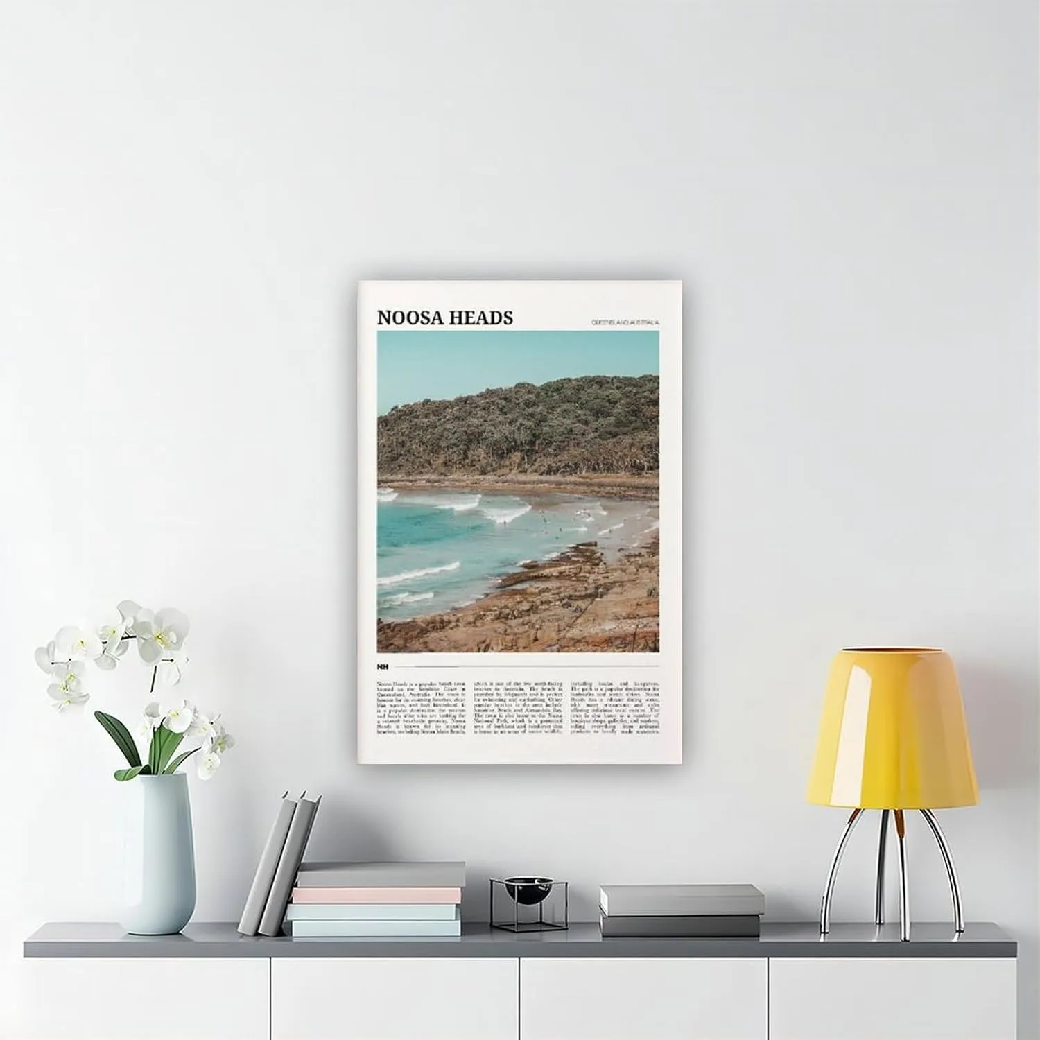 ZZLLZ Noosa Heads Travel Poster Canvas Poster Wall Art Bedroom Decor Office Room Kitchen Decor Gift 20x30inch(50x75cm)