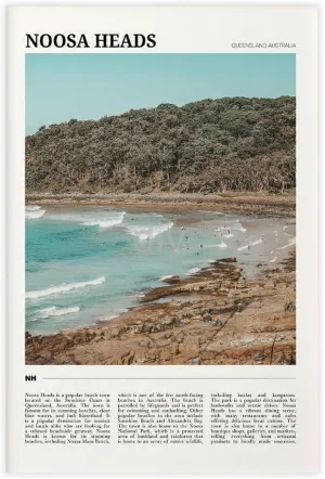 ZZLLZ Noosa Heads Travel Poster Canvas Poster Wall Art Bedroom Decor Office Room Kitchen Decor Gift 20x30inch(50x75cm)