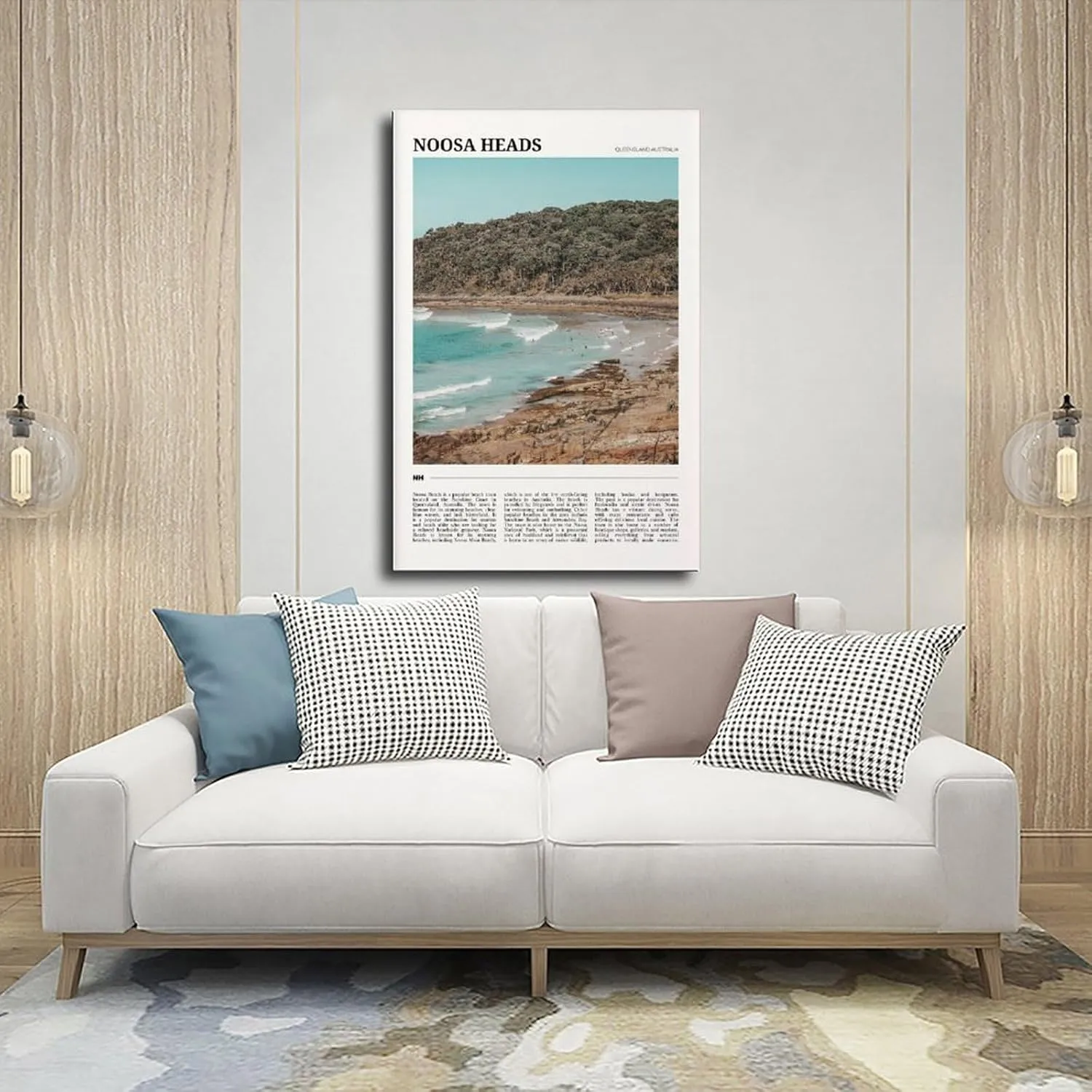 ZZLLZ Noosa Heads Travel Poster Canvas Poster Wall Art Bedroom Decor Office Room Kitchen Decor Gift 20x30inch(50x75cm)